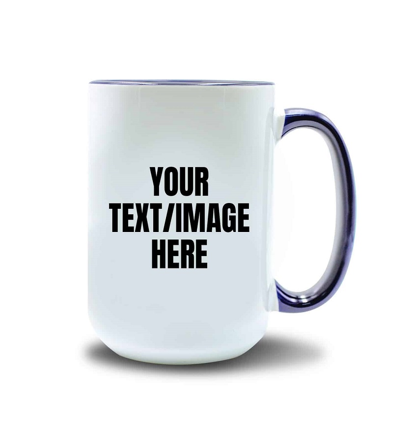 Service Provider of Blue Customized Dual Tone Photo Printed Coffee Mug Printing Services in New Delhi, Delhi, India
