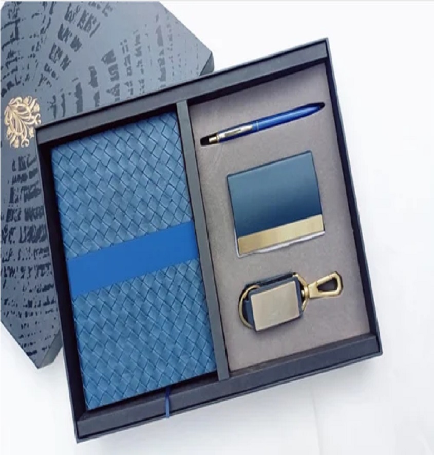 Service Provider of PU Leather Corporate Gift Set Blue Combo Printing Services in New Delhi, Delhi, India