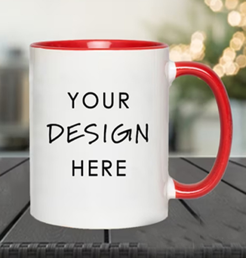 Service Provider of Red Customized Dual Tone Photo Printed Coffee Mug Printing Services in New Delhi, Delhi, India